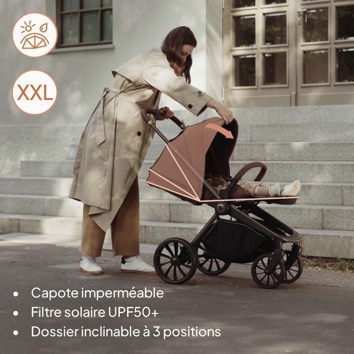 LIONELO Mika Plus 3-i-1 rejsesystem - op til 22 kg - rejsesystempakke, barnevognsdel, autostol og tilbehør - sort