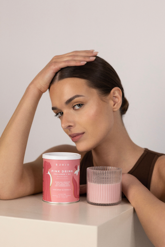 Zojo Pink Drink Collagen + HA Beauty Latte