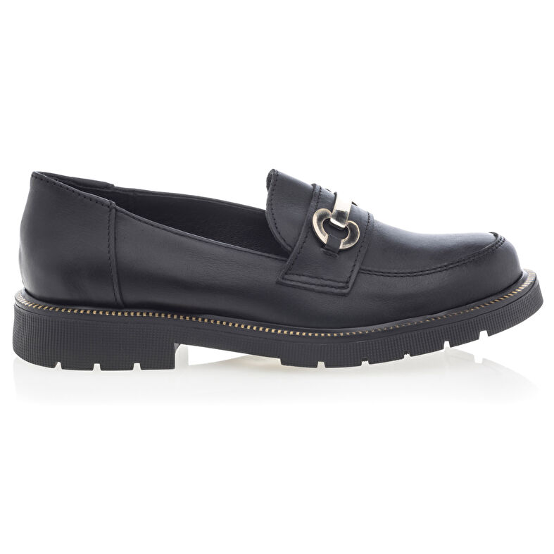 Svarte loafers/båtsko til jente