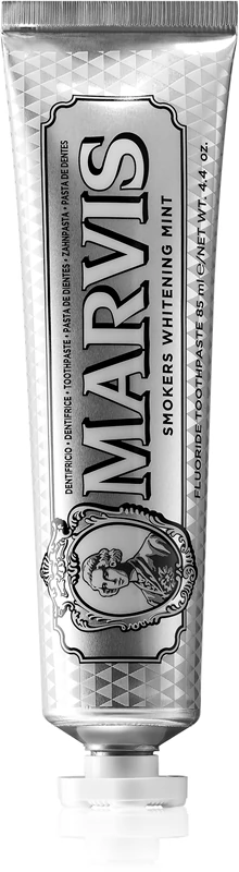 Creme dental clareador Marvis Whitening Smokers Mint para fumantes