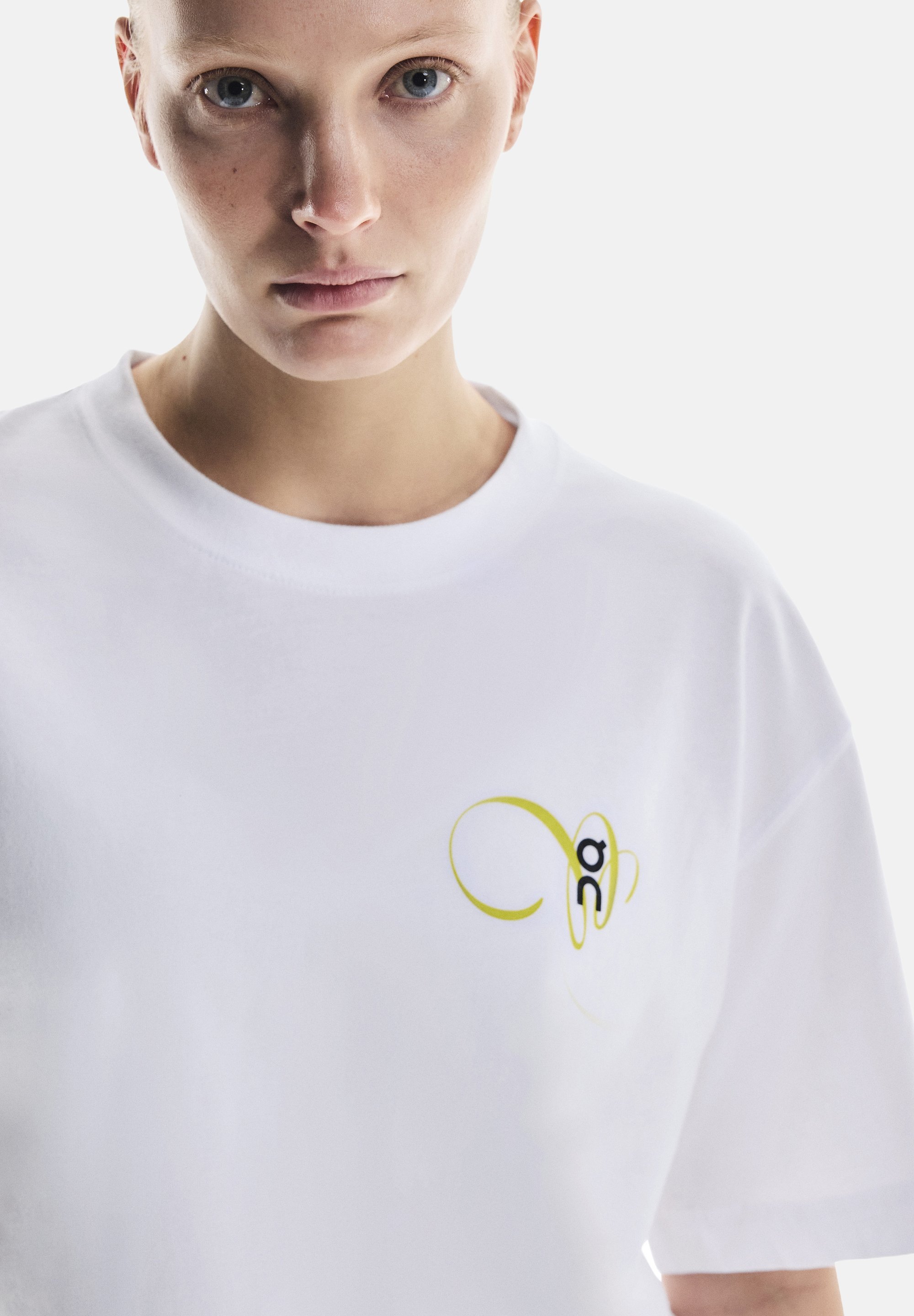 Op CLUB GRAPHIC - T-shirt met print - wit limoengroen
