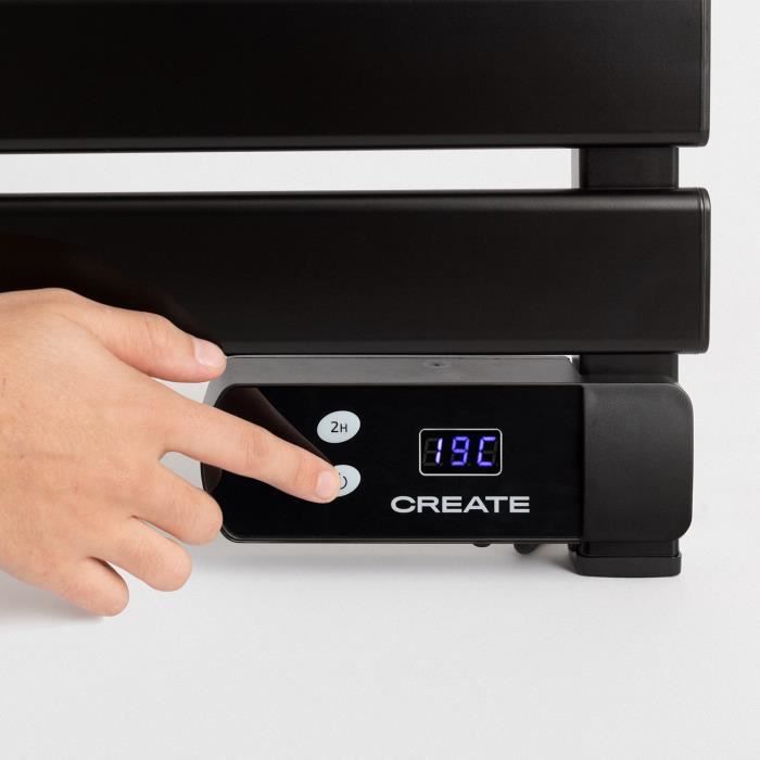 Scaldasalviette elettrico - Create - Scaldasalviette - 500W - Timer da 8 ore - Schermo LCD