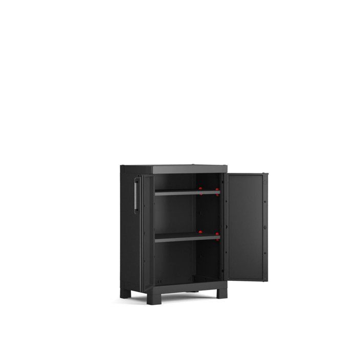 Terrebonne Dmora buitenkast, zwart kunststof, 45x65x97 cm (h)