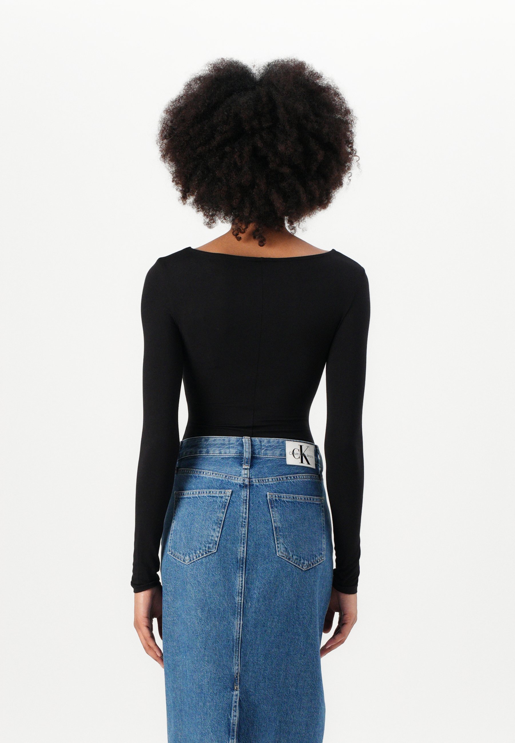 NEVA HOTFIX LOGO BODY - Top s dlouhým rukávem - black