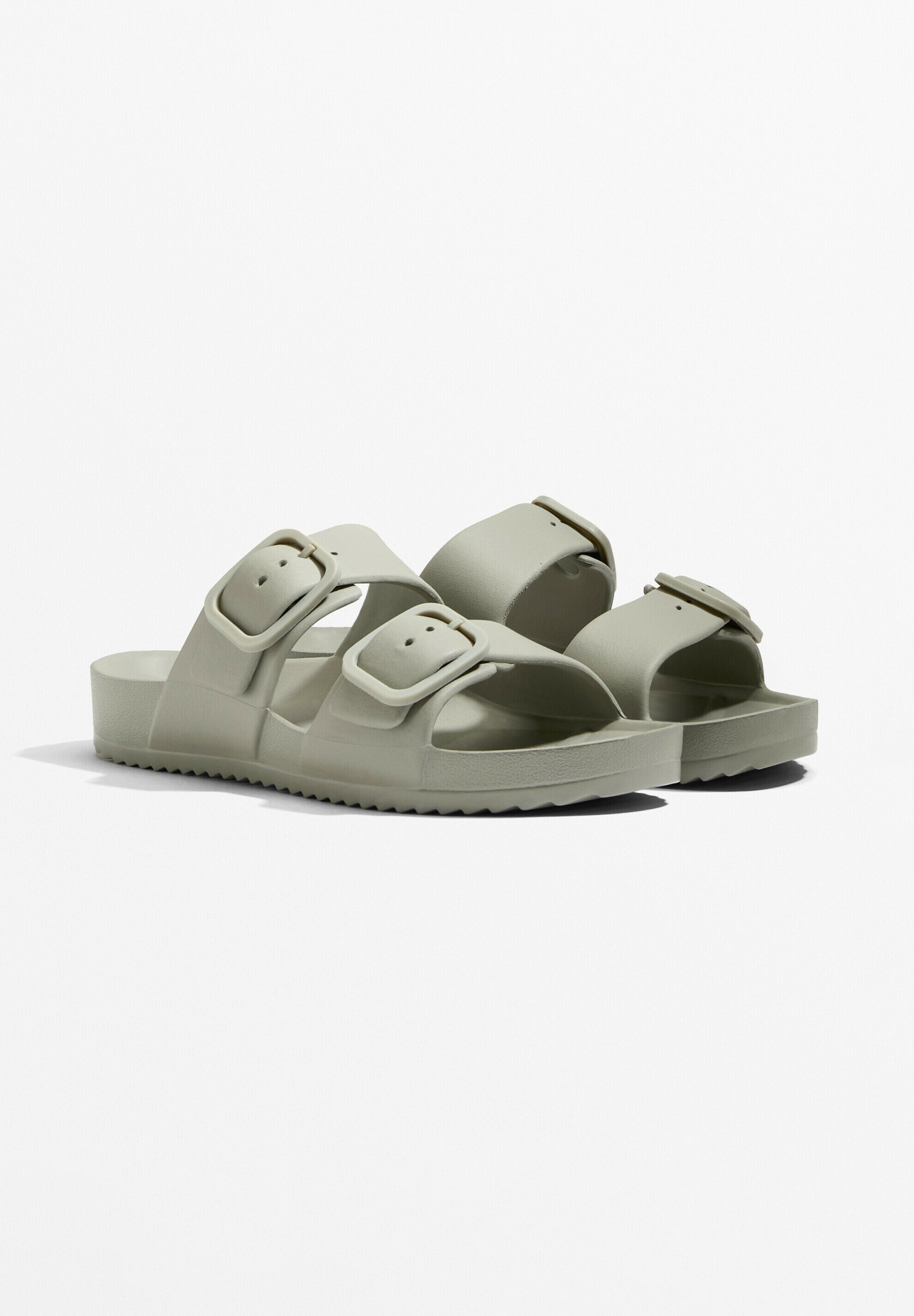 OYSHO BUCKLED - Toboggans de piscine - kaki