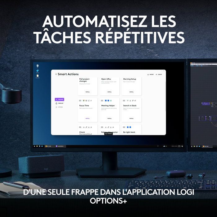 Toetsenbord - Draadloos - Logitech - MX Keys S Plus - AZERTY - Polssteun - Zwart