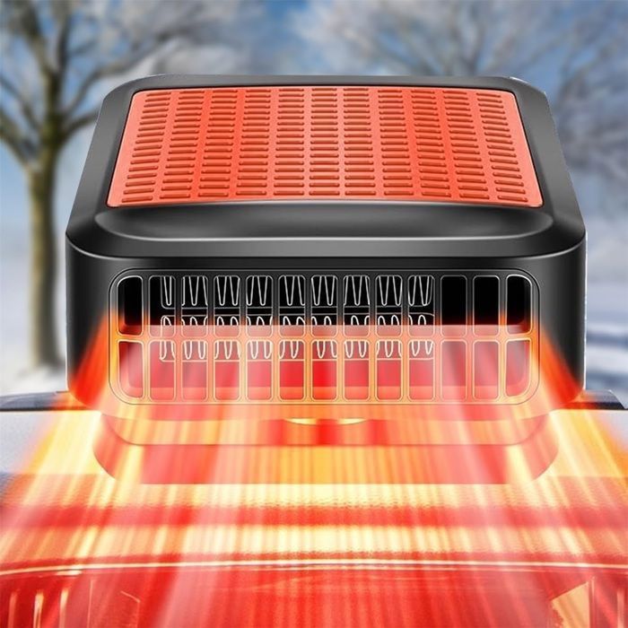 Riscaldatore portatile per auto da 12V 200W, riscaldamento rapido del parabrezza, riscaldatore rotante a 360°