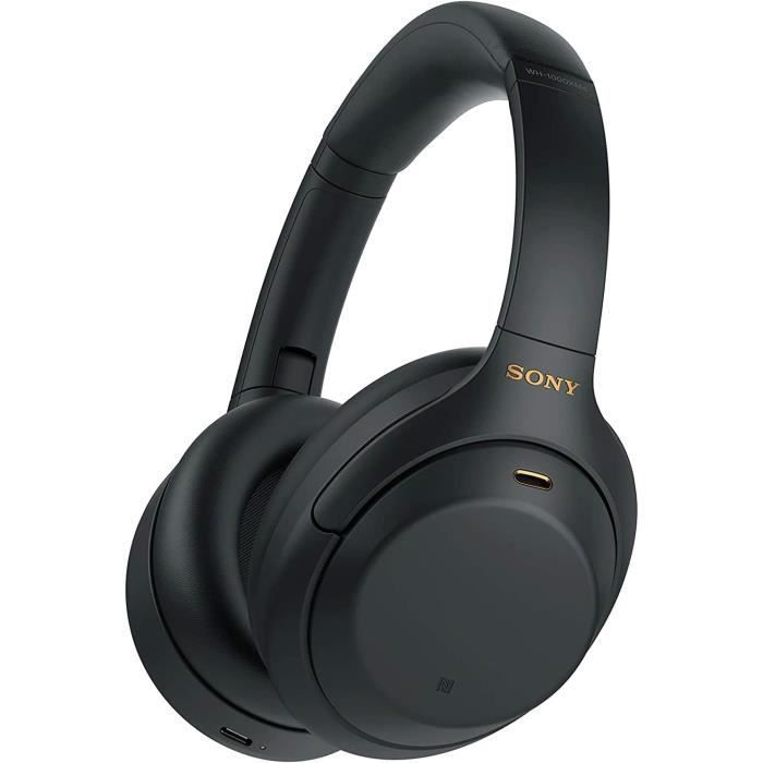 Sony WH1000XM4 | Auriculares inalámbricos Bluetooth con cancelación de ruido y micrófono para llamadas telefónicas, color negro