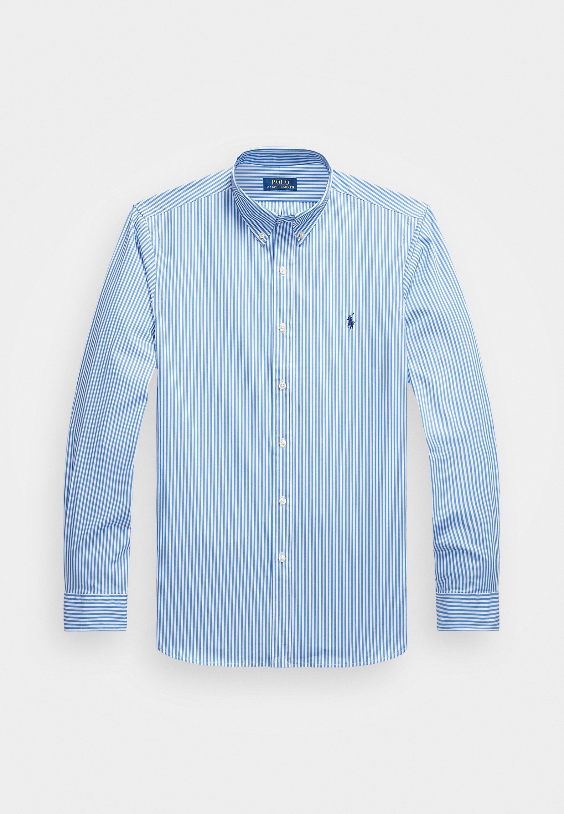 Polo Ralph Lauren Slim Fit gestreiftes Stretch-Popeline-Hemd – Hemd – Hellblau/Weiß