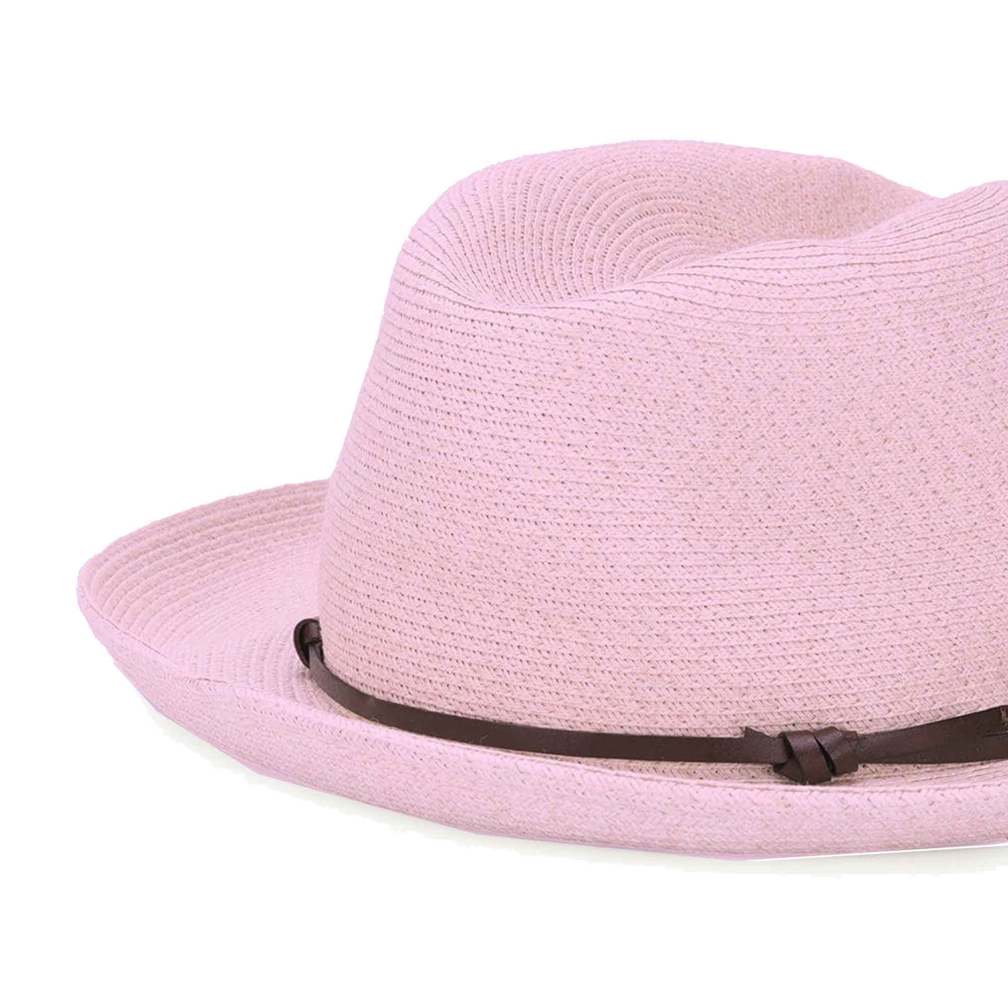 Chapéu rosa de fibra de papel