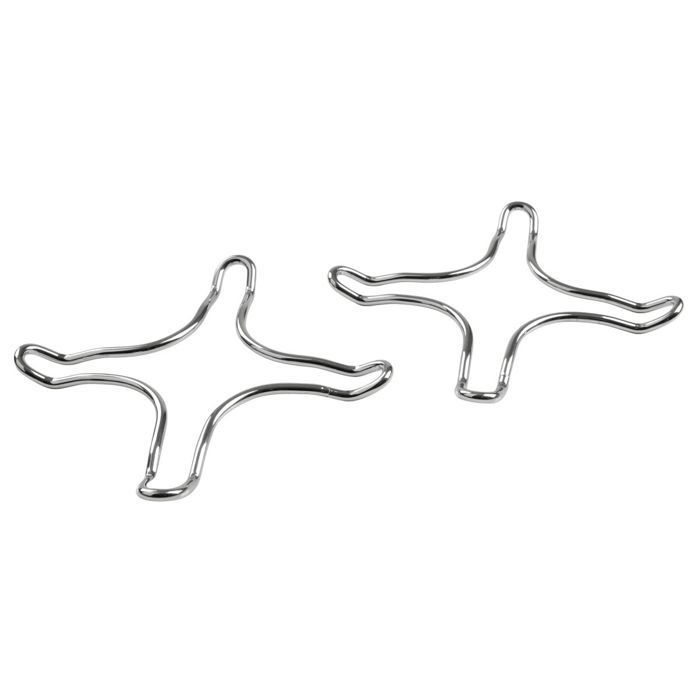 Set mit 2 Brennerrosten für Kochgeräte - FACKELMANN - Tecno Art.-Nr. 45135 - Grau - Edelstahl