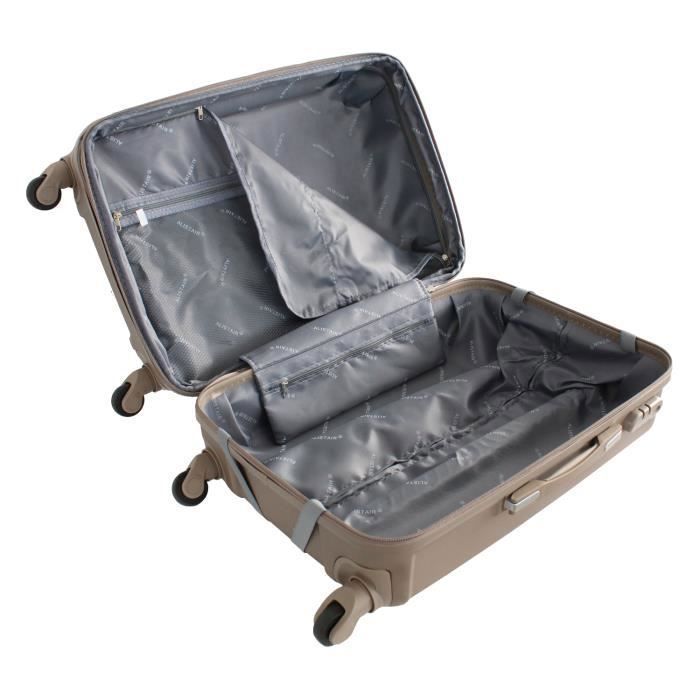 Maleta mediana Alistair - Colección Hierro - 4 ruedas - ABS ultrarresistente - Champagne