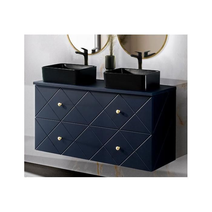 Bathroom set - GENERIC - Aurore Blue - 120 cm - Double sinks - MDF wood