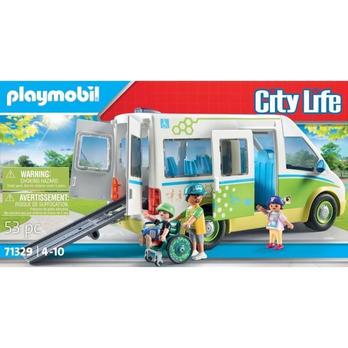 PLAYMOBIL 71329 School Bus, City Life, School, 53 pieces, Ages 4+