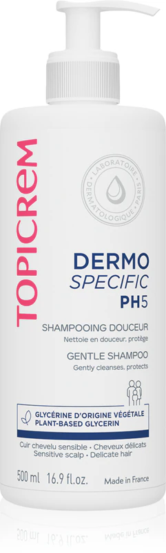 Topicrem PH5 Shampoo Suave, shampoo suave para uso diário para peles sensíveis.