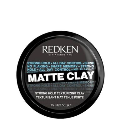 „Redken Matte Clay“ stiprios fiksacijos tekstūruojantis plaukų molis, natūraliai paryškintas, 75 ml
