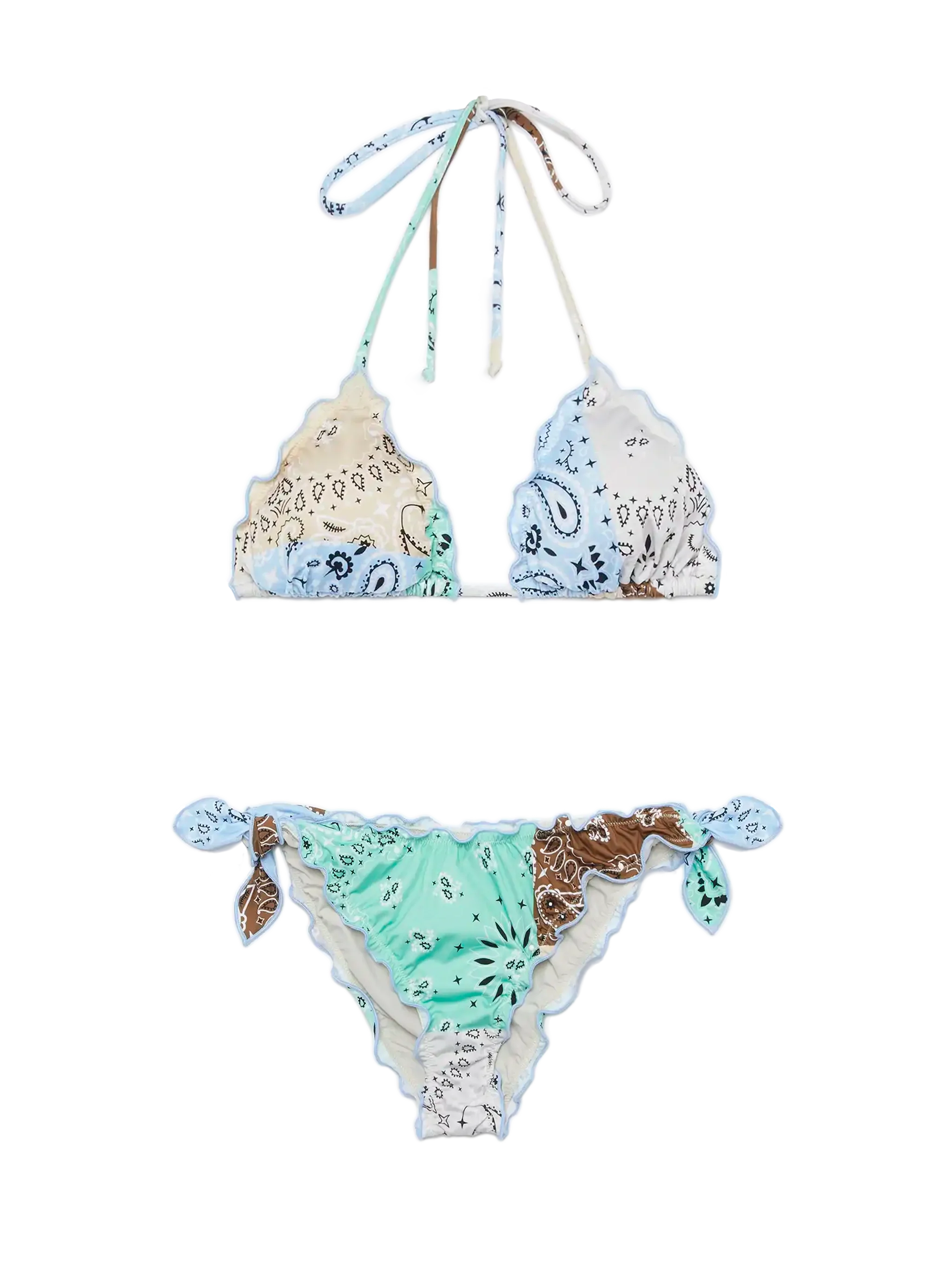 Sarius klassieke driehoekbikini met bandana-print