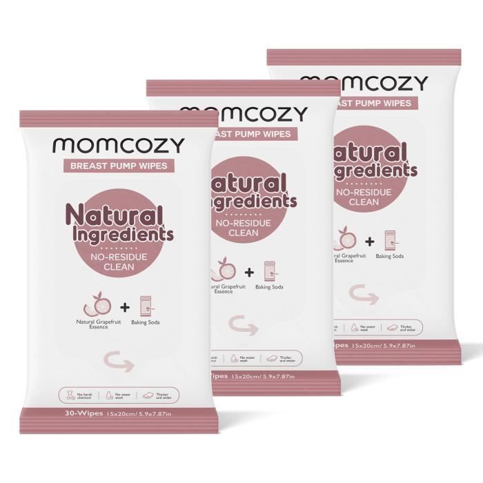 Momcozy Natural Wipes for Breast Pumps, for Cleaning Breast Pump Parts