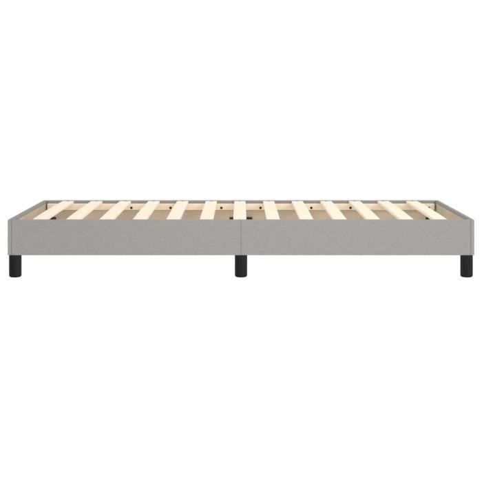 Base de cama con muelles Dilwe - 90x190 cm - Tejido 100% poliéster - Gris claro - Individual