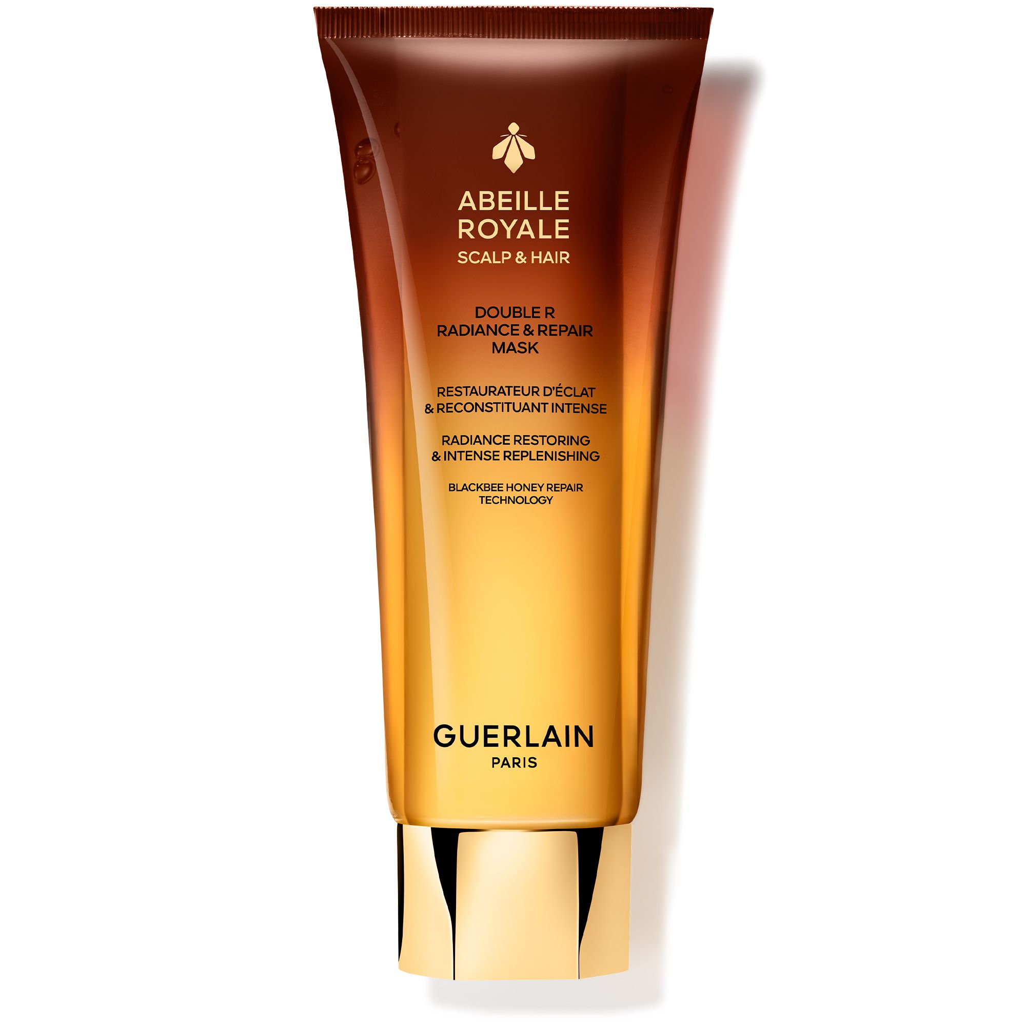 Abeille Royale galvas ādas un matu dubultā mirdzuma un atjaunojošā maska matu maskai Matu maskas