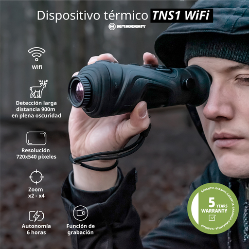  Caméra thermique WiFi TSN1 pour la chasse et la détection de chaleur et de fuites. Caméra thermique à vision nocturne avec caméra Bresser.