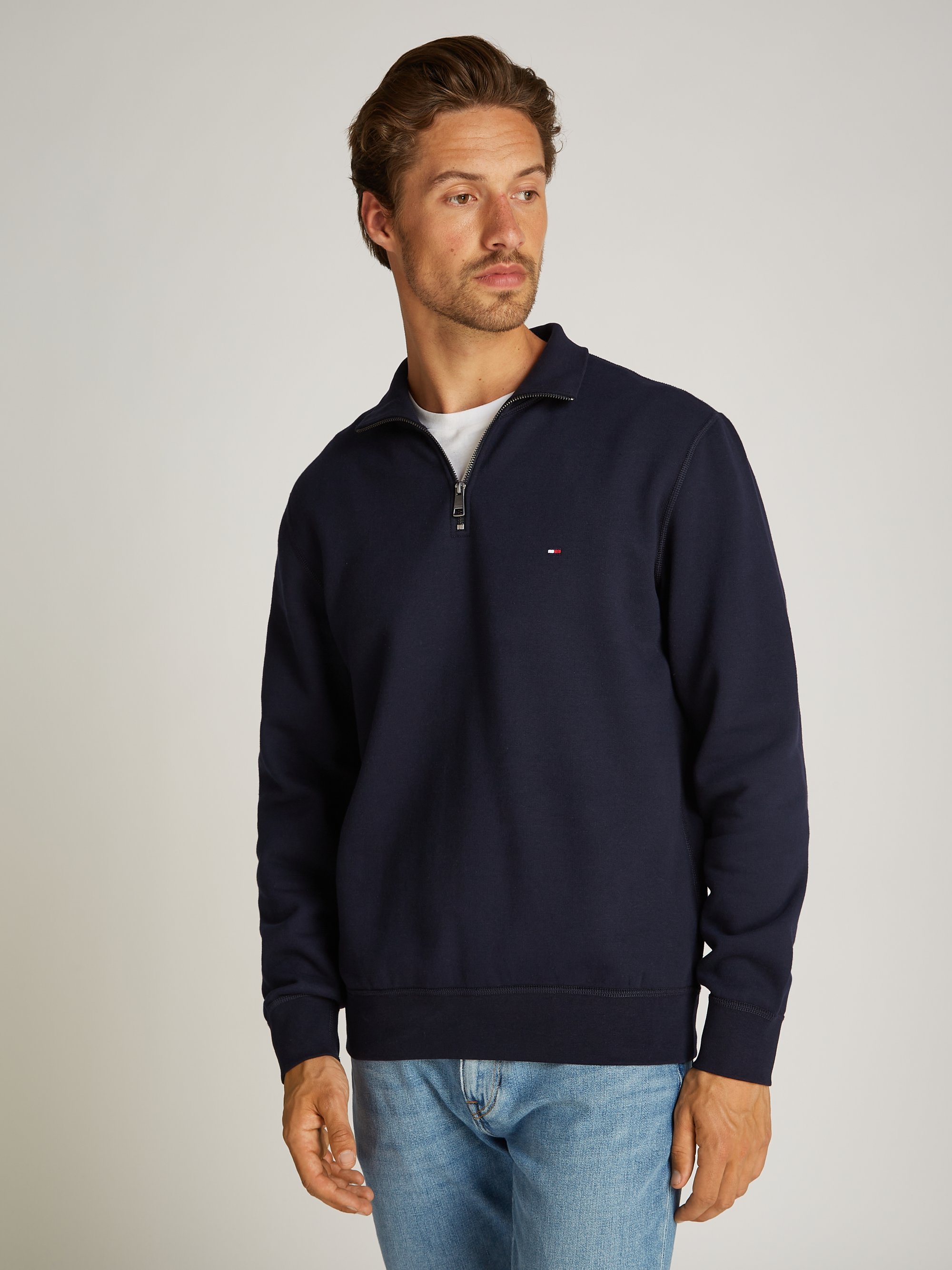 Sweat-shirt Tommy Hilfiger ESSENTIAL ZIP - ciel du désert