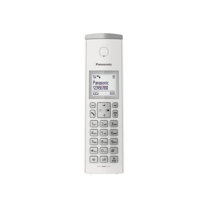 Teléfono inalámbrico Panasonic KX-TGK210 - 50 entradas - Identificador de llamadas - Blanco
