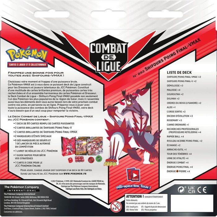 Gioco di carte - Asmodee - POKEBLB04 - Pokémon - Mazzo da battaglia Urshifu Vmax - 2 o più giocatori