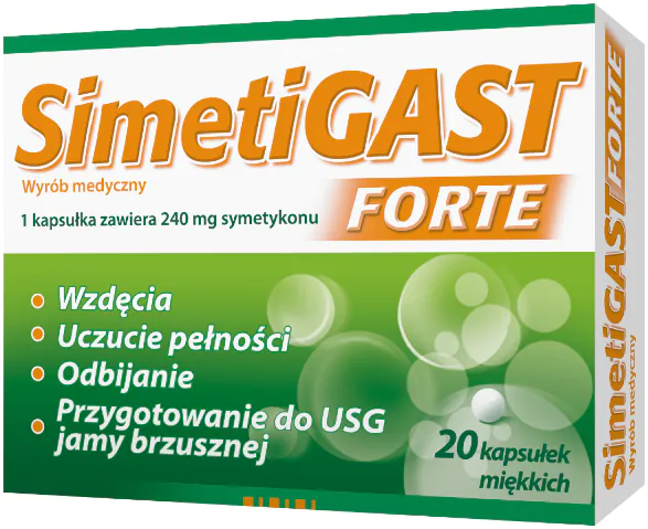 Simetigast Forte, Preparat na wzdęcia, Kapsułki
