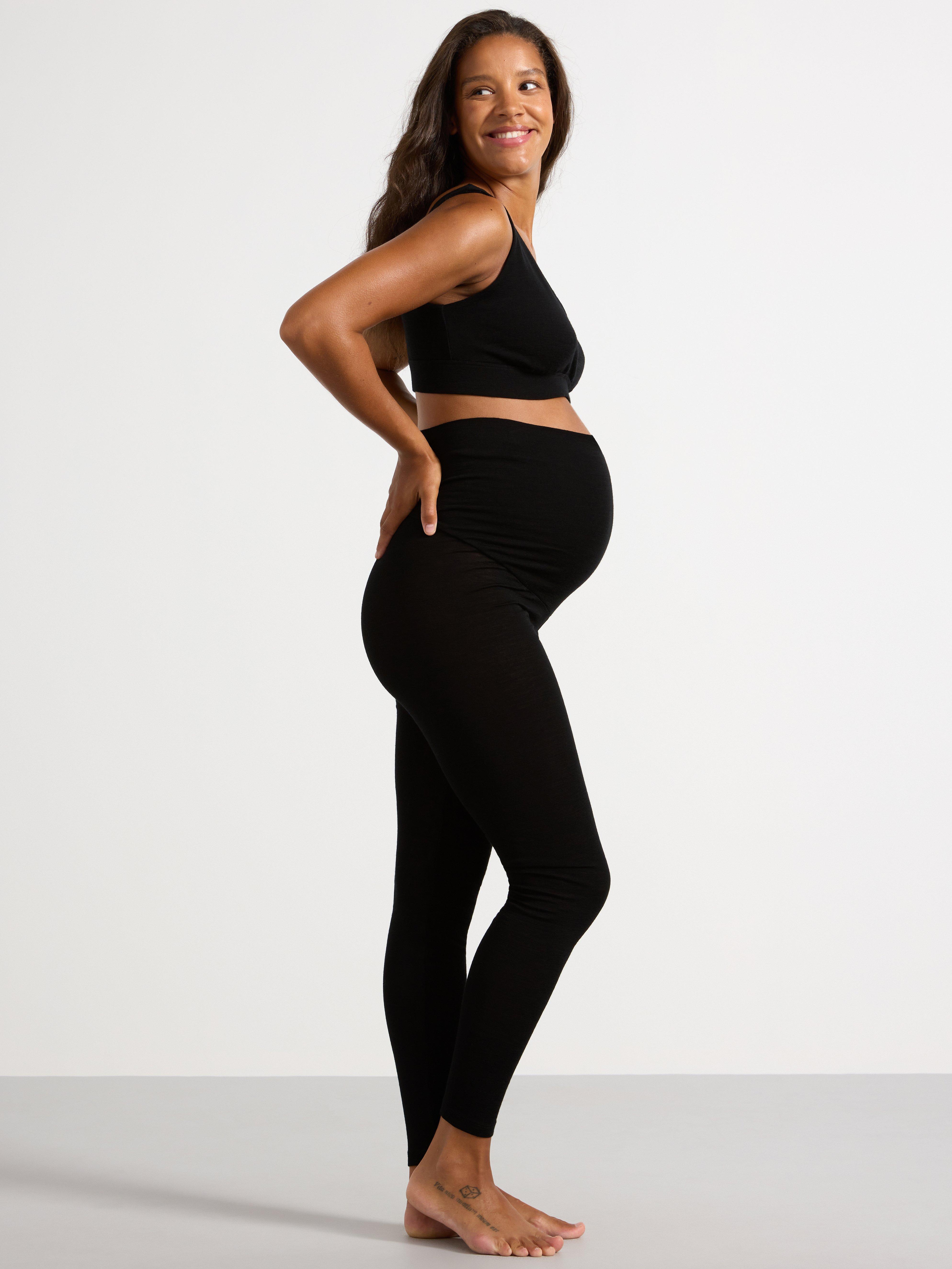 Leggings MOM en mérinos noir