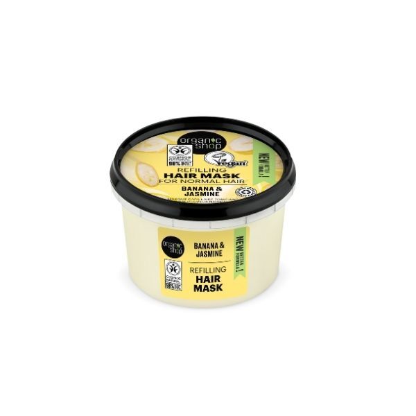 Maschera per capelli ricaricabile Organic Shop per capelli normali, 250 ml
