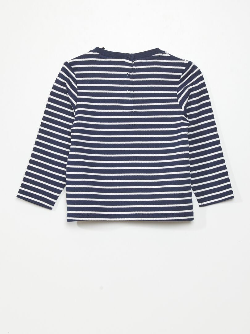T-shirt in zeemansstijl - BLAUW