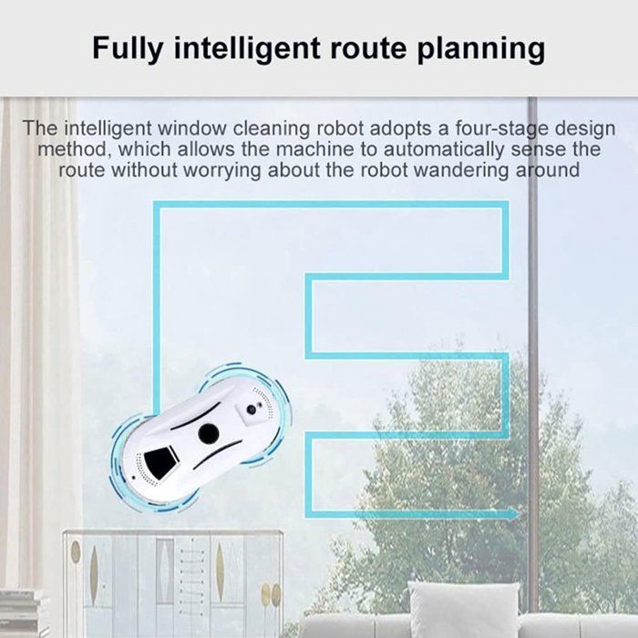 Nettoyeur de vitres - Robot lave-vitres intelligent pour le nettoyage des vitres - Forte puissance d'aspiration - Robot lave-vitres
