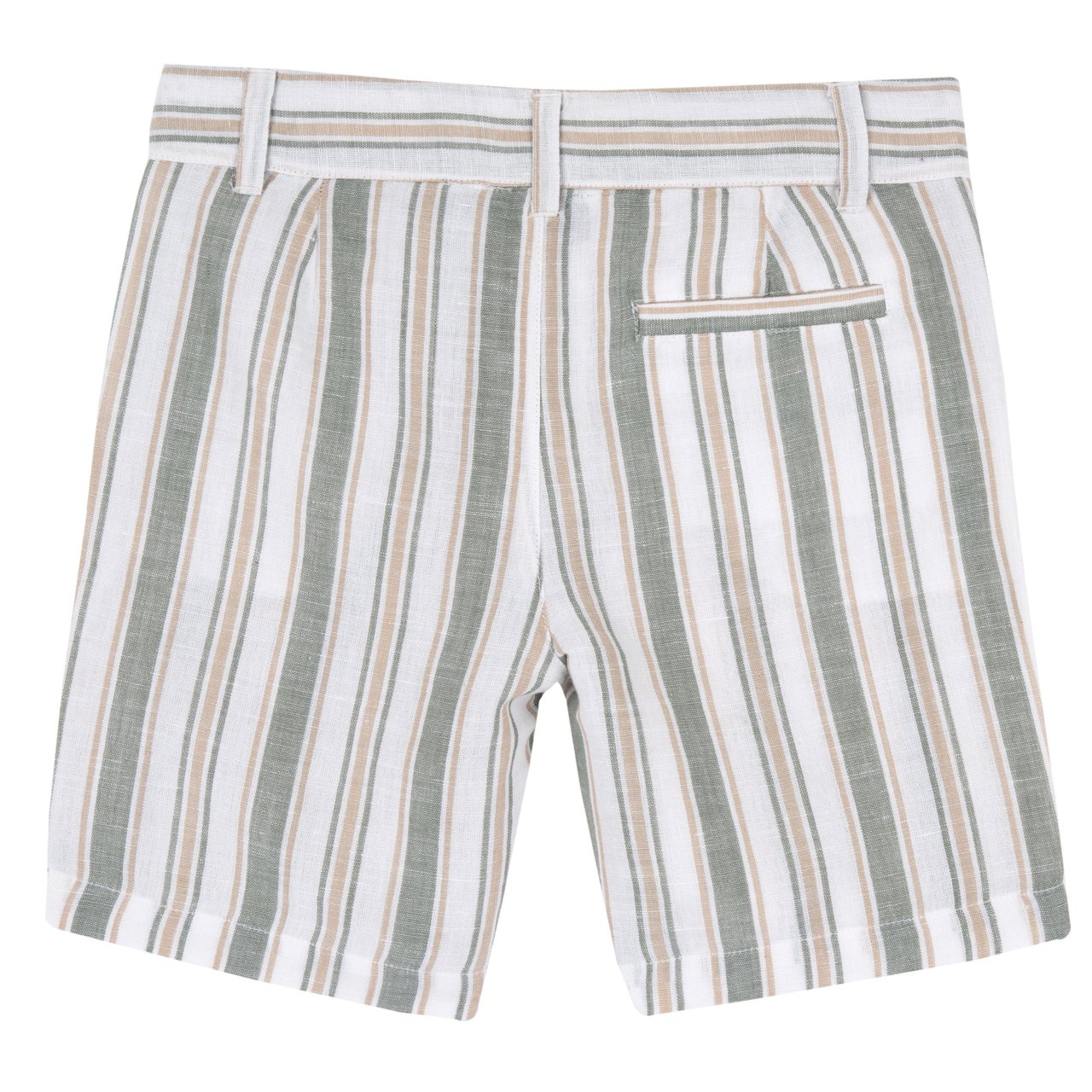 pantalon rayé en lin