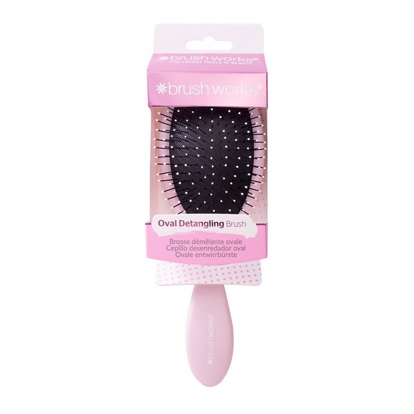 Brushworks Profesjonell Oval Utflokingsbørste - Rosa