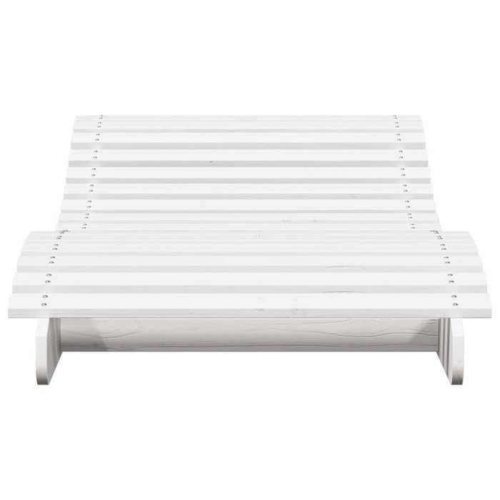 Tumbona vidaXL, tumbona para patio, cama de día para jardín, cama de día para piscina, terraza, balcón, moderna, madera blanca 832585