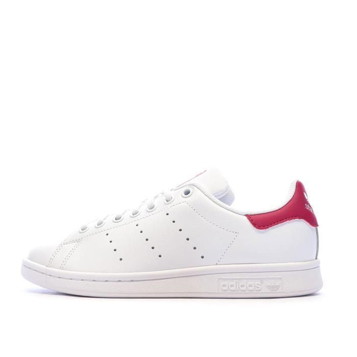 Zapatillas Adidas Stan Smith blancas/rosas para niña