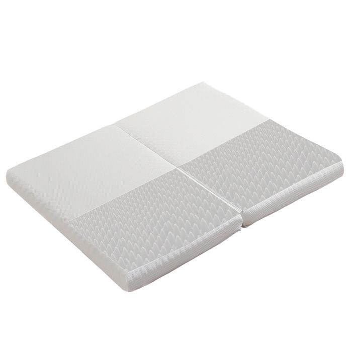 Colchón plegable MODFU, 140x200 cm y 140x100 cm, esponja 23D, firmeza H3, tejido de nido de abeja, espuma, blanco.