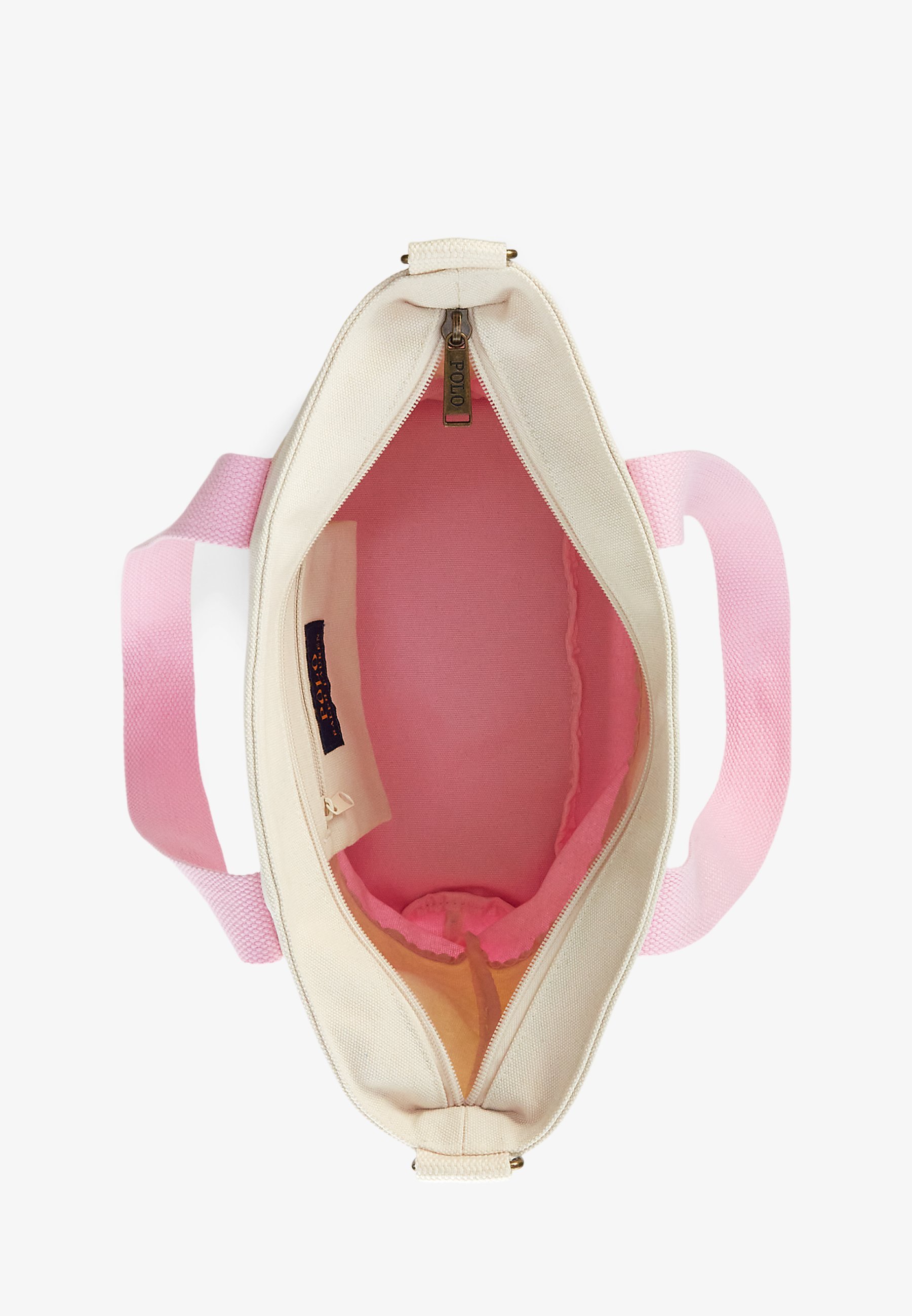 Polo Ralph Lauren PLAYER TOTE UNISEX - Táska - fehér/karamellrózsaszín