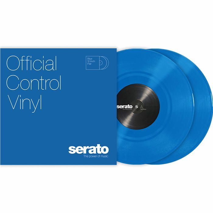 DJ felt pad - Serato turntable - 500096 - 10-inch Control vinyl - Standard colors - Blue (pair)