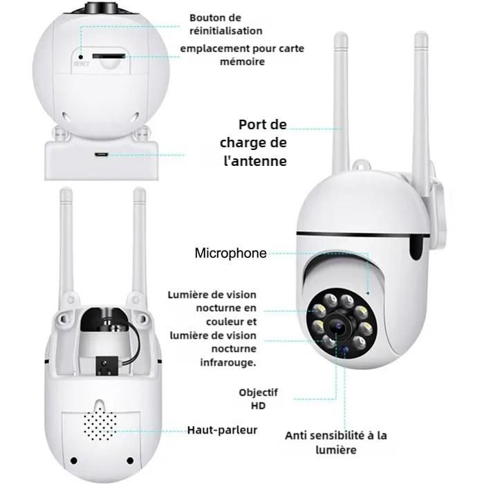 4 CÁMARAS DE SEGURIDAD WIFI PARA INTERIORES/EXTERIORES CON DETECCIÓN DE PERSONAS, AUDIO BIDIRECCIONAL, VISIÓN NOCTURNA A COLOR Y MOTORES RESISTENTES A LOS GOLPES