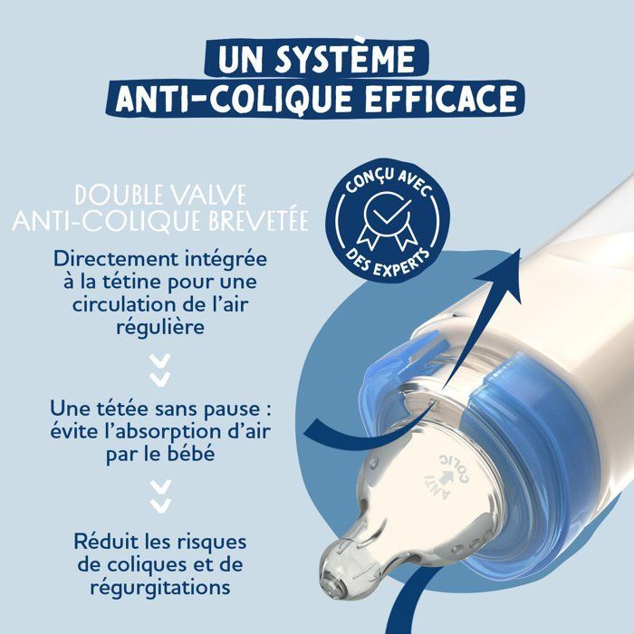Biberon anticolica Dodie Initiation+, 3 velocità, 6 mesi+, Pink Dancer, confezione da 2 x 330 ml