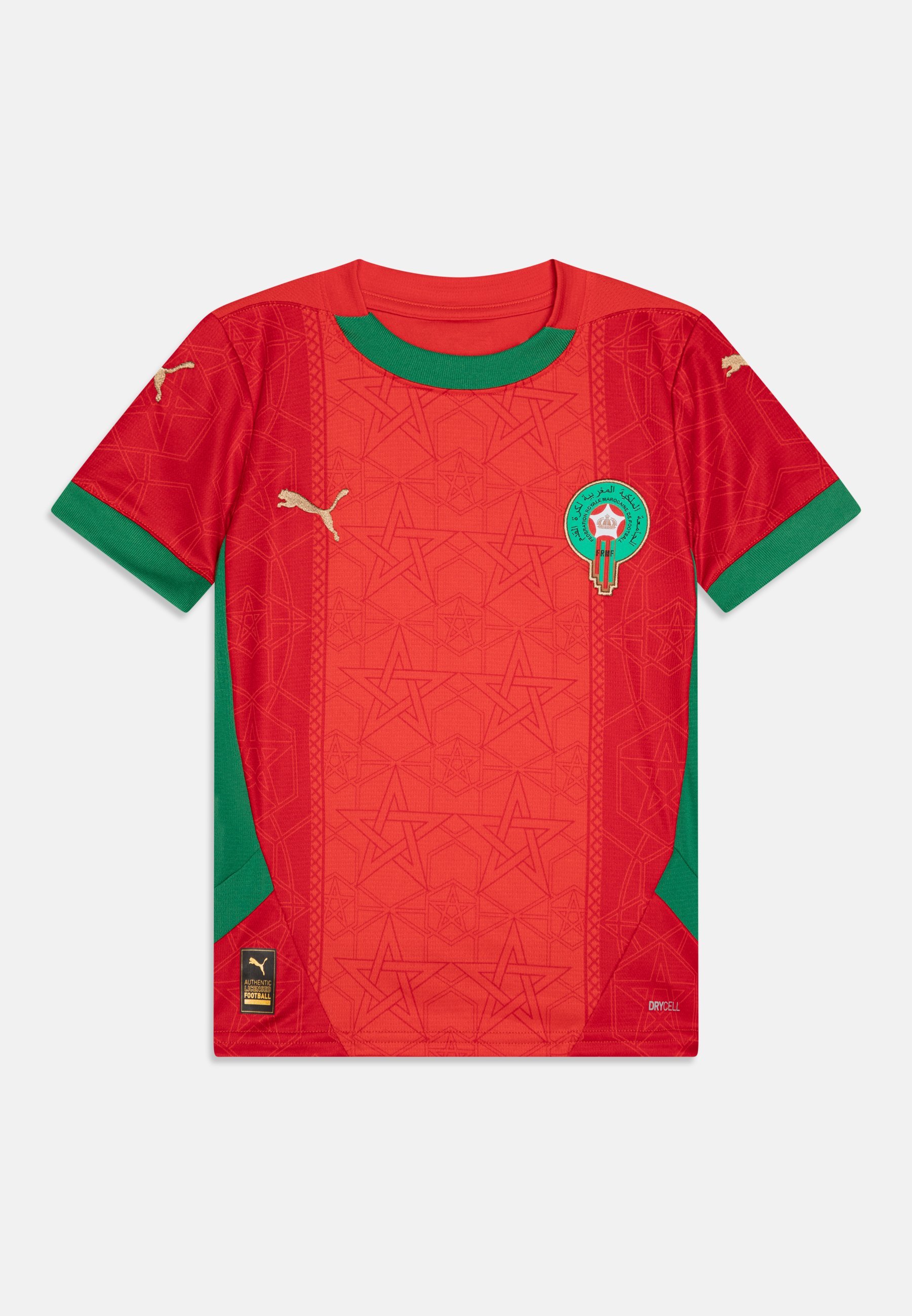 Puma FRMF MAROCCO HOME REPLICA JR UNISEX - strój reprezentacji narodowej - czerwony/zielony archiwalny