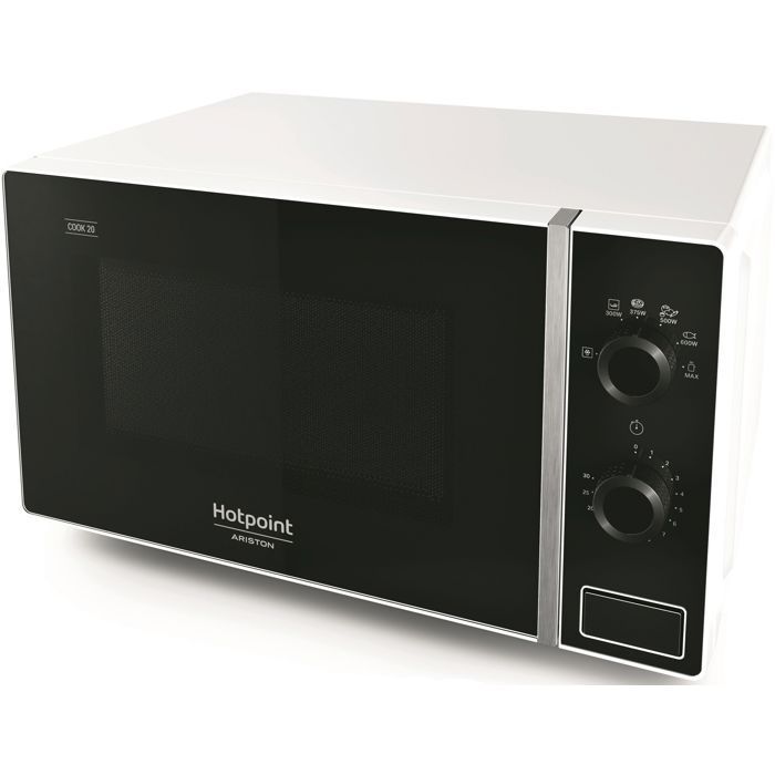 Freestanding microwave - HOTPOINT - MWHA101W - White - 700 W - 20 L - 45.2 x 36.5 x 26.2 cm