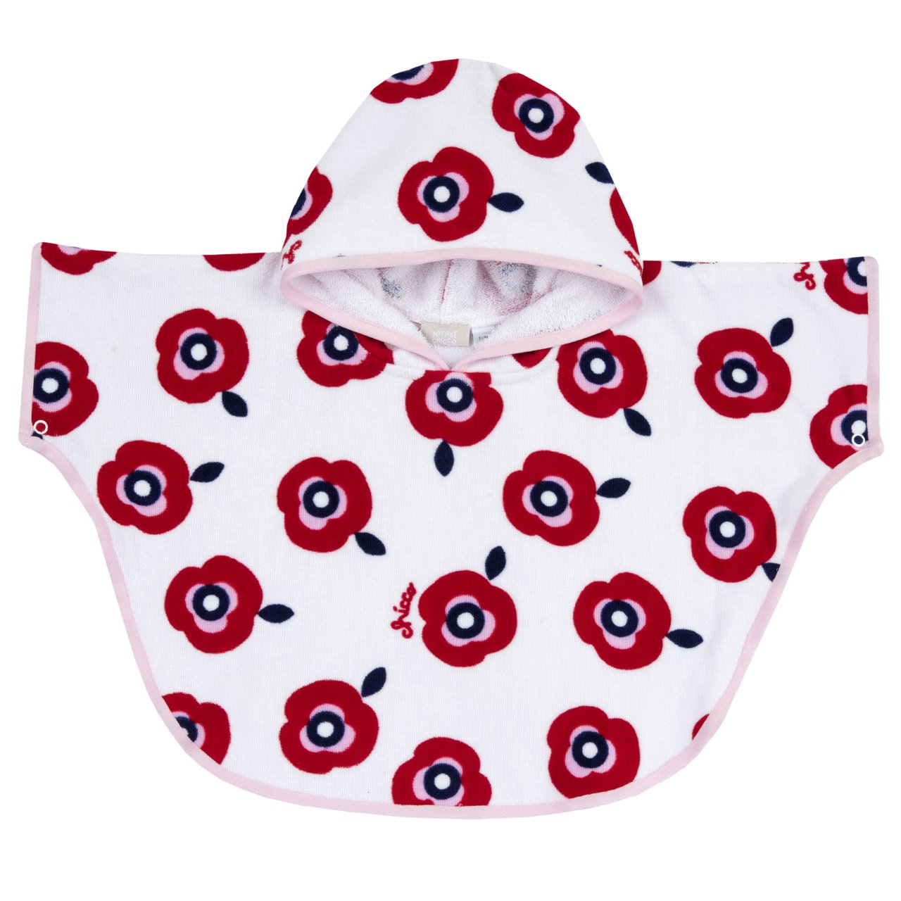 Poncho estampado con capucha