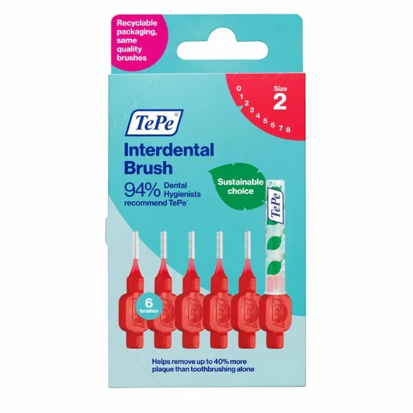 Cepillo interdental TePe de 0,5 mm, tamaño ISO 2