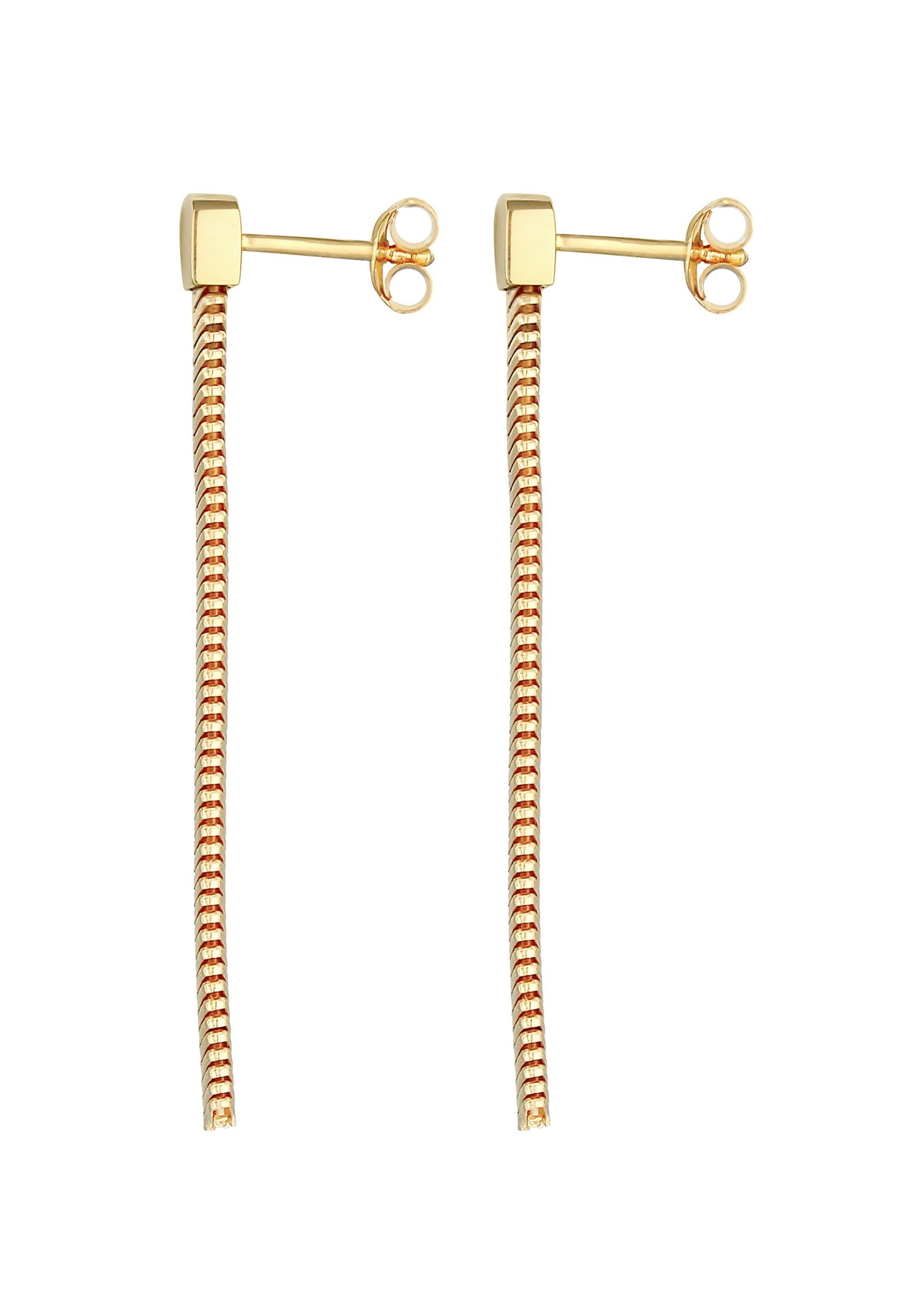 Elli PREMIUM Boucles d'oreilles dames chaîne à chevrons tendance en argent sterling 925