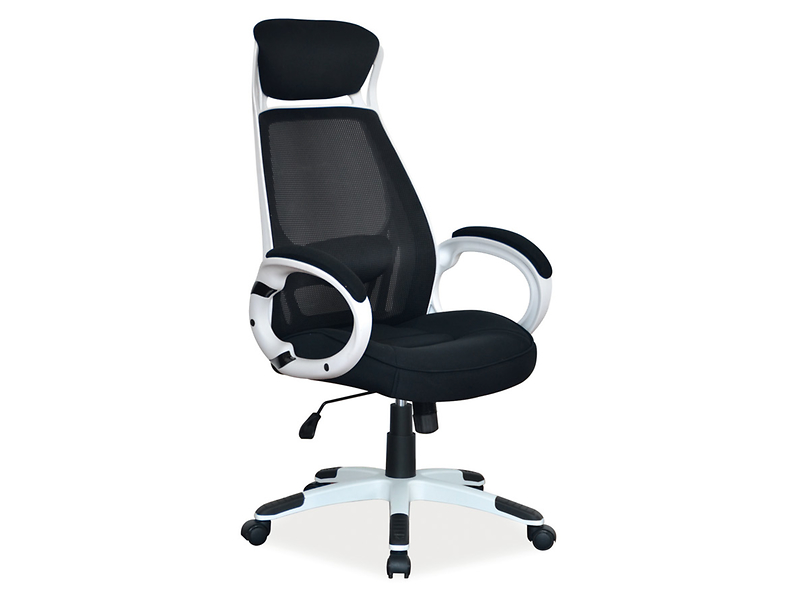 Fotel gabinetowy Q-409 czarno-biały