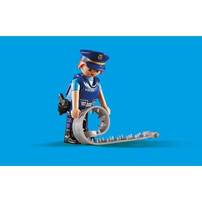 PLAYMOBIL 6878 Police Roadblock, City Action, Contains a police roadblock with a police dog and numerous accessories, ages 4+