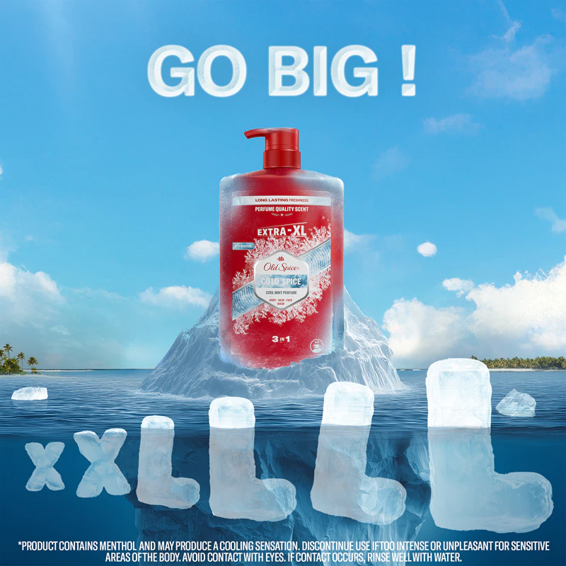 Gel de Banho 3 em 1 Old Spice Cold Spice